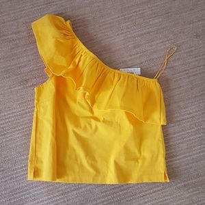 j. crew one shoulder blouse